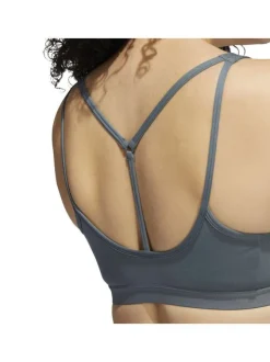 Brassière à bretelles grise col rond