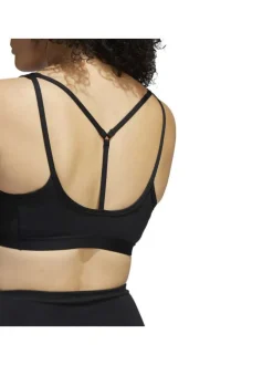 Brassière à bretelles noire col rond