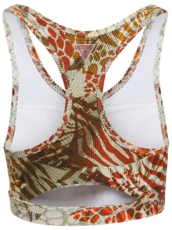 Brassière Carmel Active Bra kaki avec imprimé jungle all-over à col rond