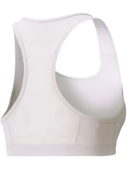 Brassière lilas fantaisie coupe près du corps avec un col rond et le logo floqué pailletté