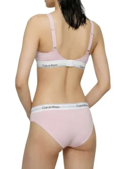 Brassière rose sans armature pourvue d'un large élastique sous poitrine