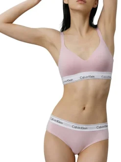 Brassière rose sans armature pourvue d'un large élastique sous poitrine