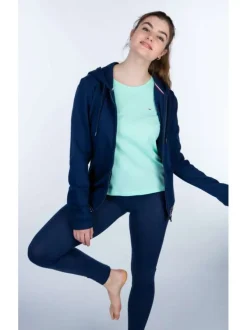 Cardigan à capuche marine uni coupe droite loungewear