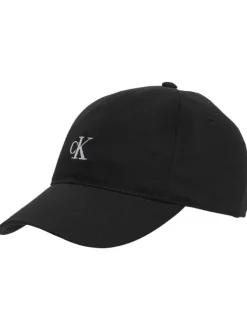 Casquette en coton noire unie coupe strapback avec visière arrondie