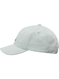 Casquette strapback en coton vert d'eau unie avec le logo brodé à l'avant