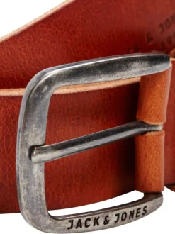 Ceinture camel unie en cuir de buffle