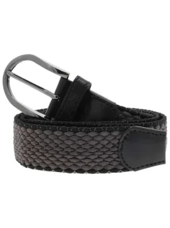 Ceinture noire et grise avec une fermeture à boucle à ardillon