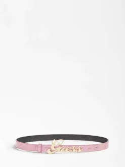 Ceinture or rose avec gros logo