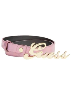 Ceinture or rose avec gros logo