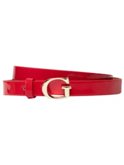 Ceinture rouge vernis avec boucle G