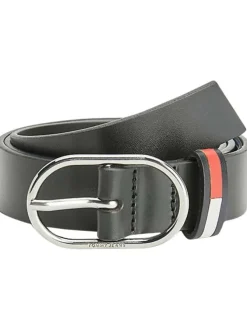 Ceinture ajustable en cuir à tannage végétal à boucle à ardillon ovale
