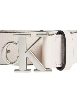 Ceinture écrue en cuir