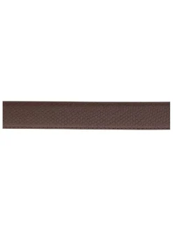 Ceinture en cuir marron unie avec boucle à ardillon brillante