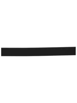 Ceinture en cuir noire unie fine à boucle métallique arrondie