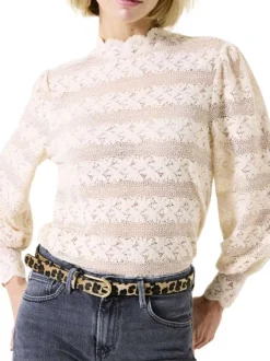 Ceinture léopard fantaisie avec fermeture à ardillon dorée