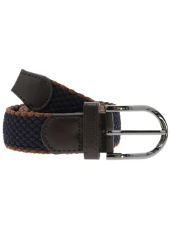 Ceinture marine et marron avec une fermeture à boucle à ardillon