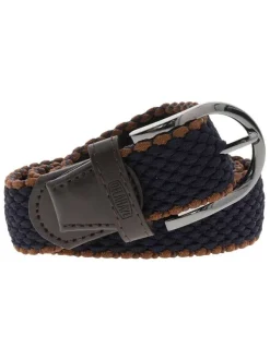 Ceinture marine et marron avec une fermeture à boucle à ardillon