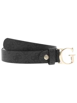 Ceinture noire avec imprimé monogramme 4G et une fermeture à clip