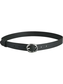 Ceinture noire unie avec une fermeture boucle ardillon