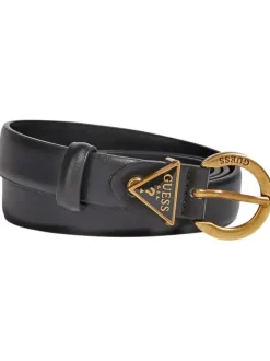 Ceinture noire unie fermeture dorée