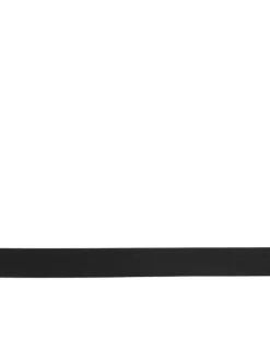 Ceinture noire unie pour femme en cuir avec une boucle carré dorée