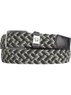 Ceinture verte et noire unie pourvue d'une fermeture par boucle ardillon