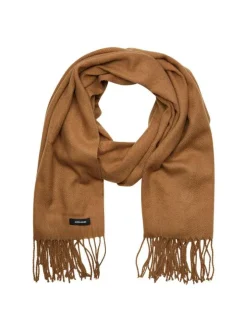Écharpe moutarde unie Solid Woven Scarf avec franges