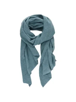 Écharpe bleue unie asymétrique moelleuse et douce