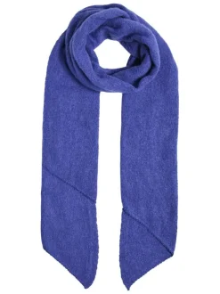 Écharpe violette unie avec un toucher mousse