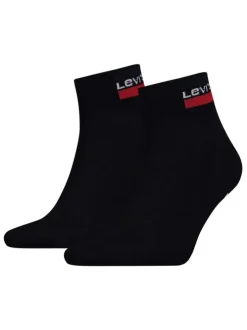 Chaussettes basses noires en coton unies
