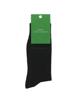 Chaussettes hautes bleues marine unies avec nom de la marque en gris anthracite