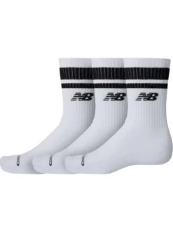 Chaussettes hautes en coton mélangé blanches unies à coupe haute