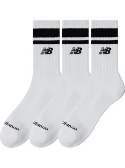 Chaussettes hautes en coton mélangé blanches unies à coupe haute