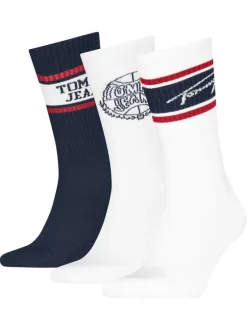 Chaussettes hautes en coton mélangé multicolores à motif de la marque