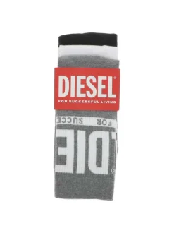 Chaussettes hautes multicolores imprimées avec le nom de la marque