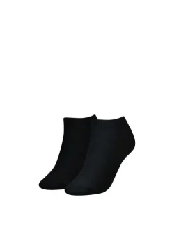Chaussettes basses noires unies avec le haut de la tige en bord côte