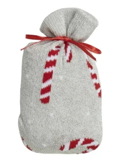 Chaussettes grises avec une coupe haute à imprimé sur le thème hivernal