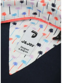 Chemise blanche en coton imprimée coupe ajustée et à manches courtes