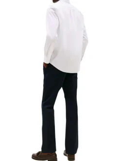 Chemise blanche fantaisie à coupe droite avec un col à rabats
