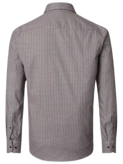 Chemise camel Grande Taille en coton à coupe droite avec motif et 1 poche