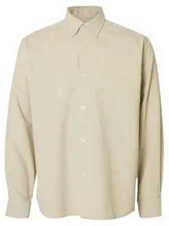Chemise Danni Cord en coton biologique écrue en velours côtelé et col américain