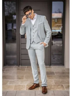 Chemise en coton biologique mélangé blanche unie à coupe droite et col français