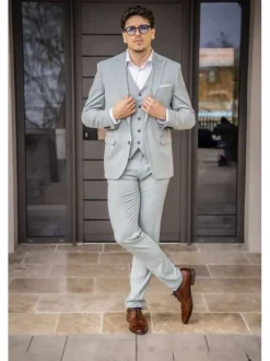 Chemise en coton biologique mélangé blanche unie à coupe droite et col français