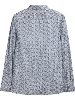 Chemise en coton blanche à imprimé liberty avec une coupe regular fit