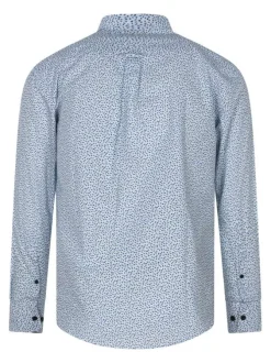 Chemise en coton blanche à minis motifs avec un col américain
