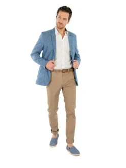 Chemise en coton blanche à motifs imprimés, coupe Regular Fit et col français