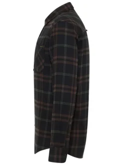Chemise en coton marron à carreaux avec une coupe regular fit
