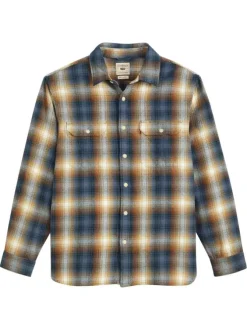 Chemise en coton multicolore à coupe droite avec un motif écossais