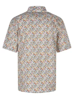Chemise en coton multicolore à motif floral imprimé avec une coupe droite