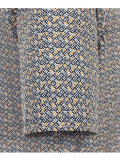 Chemise grande taille en coton multicolore imprimée avec une coupe droite